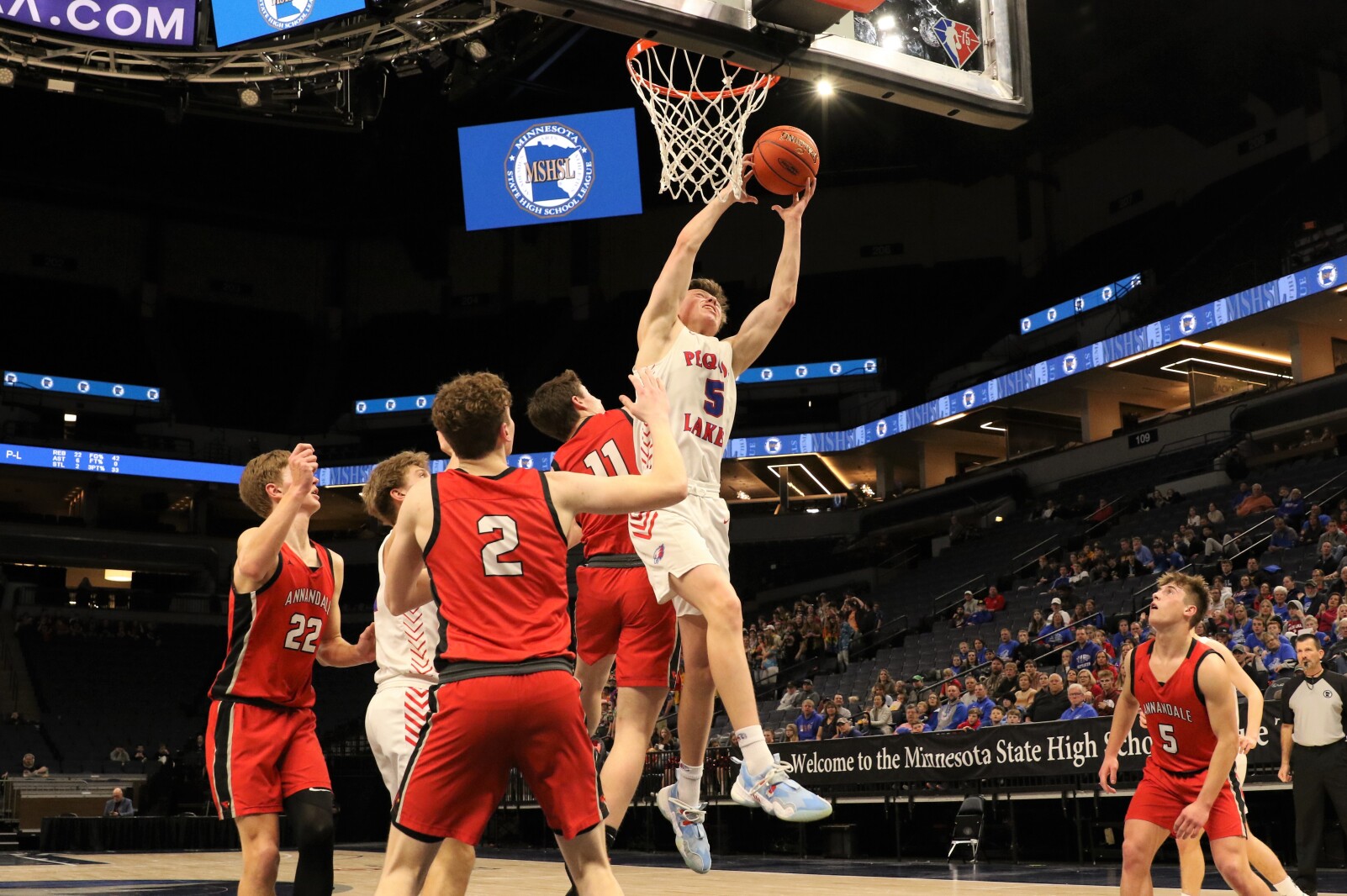 Pequot Lakes vs Annandale Class 2A State Quarterfinals Tuesday, March 22, 2022, at Target Center.