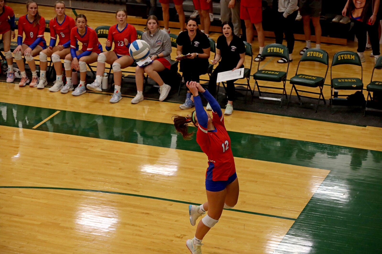 Pequot Lakes against St. Cloud Cathedral on Saturday, Nov. 5, 2022, during the Section 6-2A Final at Sauk Rapids.