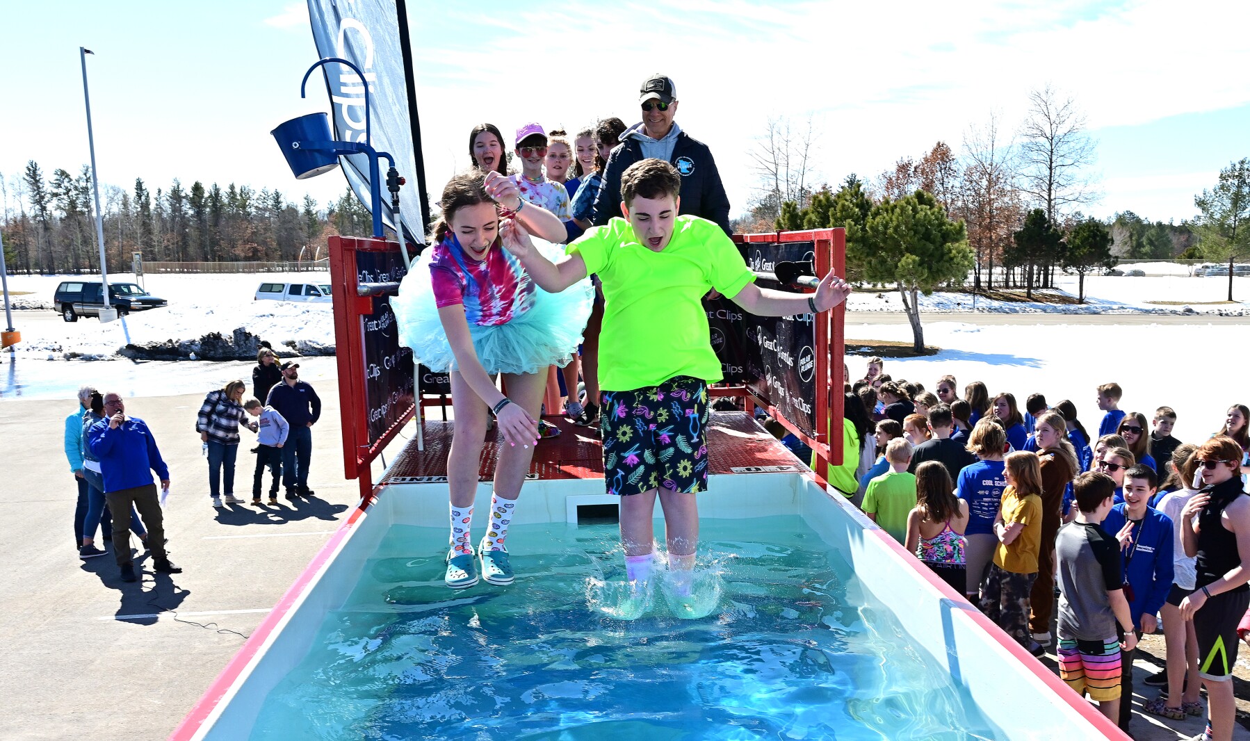 Forestview Middle School students plunged for Special Olympics Minnesota Thursday, March 24, 2022.