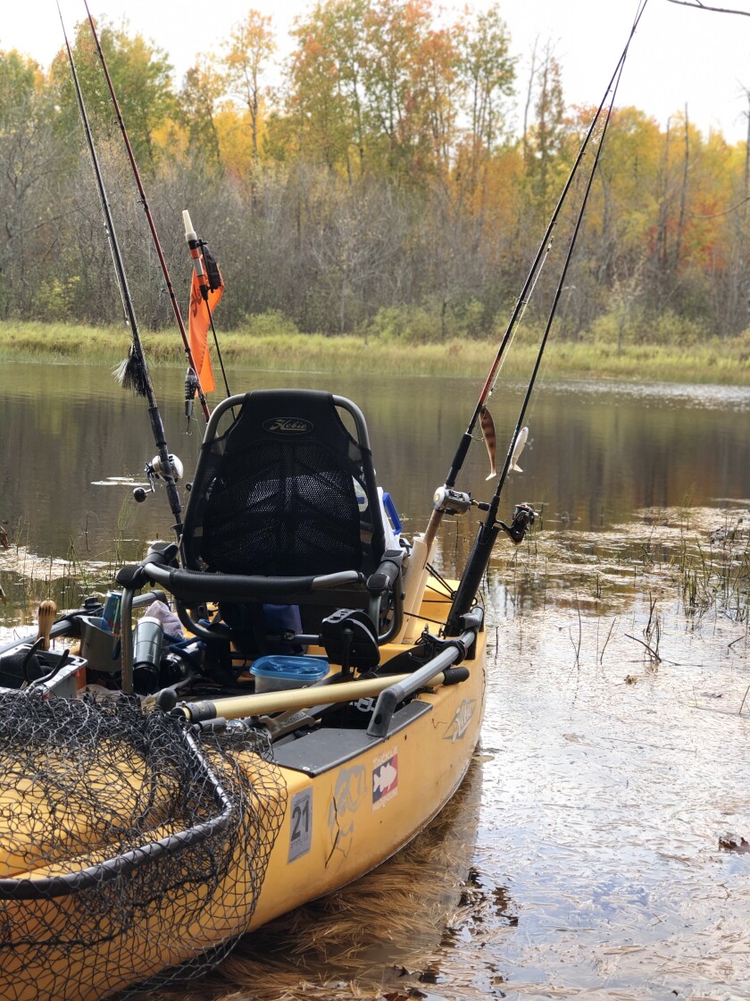 Karen McTavish's peddle fishing kayak