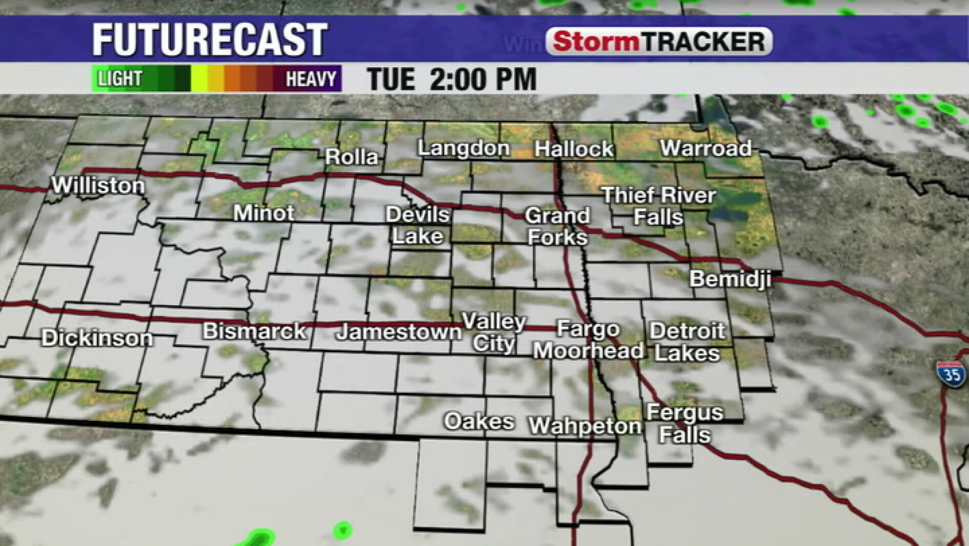 Increasing clouds going into the afternoon
