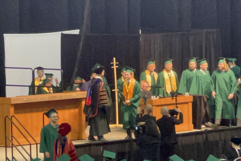 Screenshot from video of Adam Salonen graduating from NDSU, May 17, 2025.png