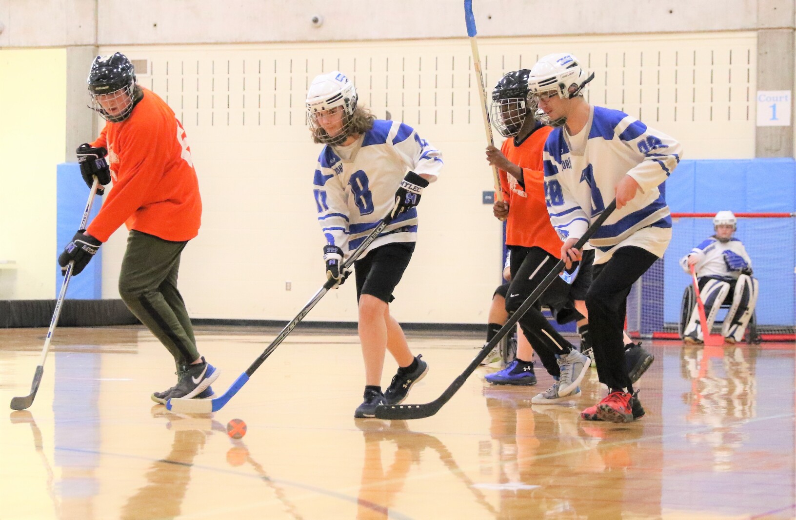 Brainerd floor hockey against St. Paul Humboldt Friday, March 18, 2022, in the State Quarterfinals at Bloomington Jefferson High School.
