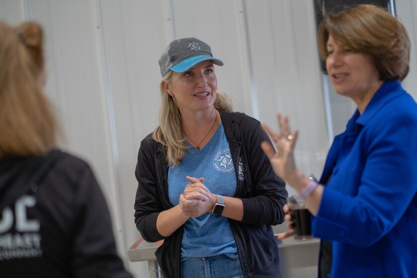U.S. Sen. Amy Klobuchar Tours South x Southeast Brewing Co.