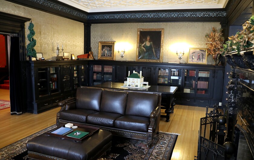 The Library at the Cotton Mansion is another shared space that all of the guests may use during their stay