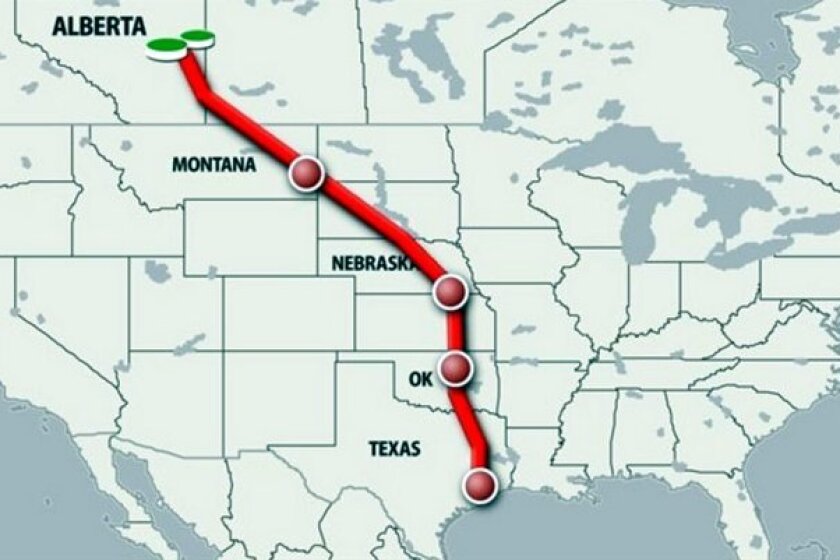 keystone pipeline texas map