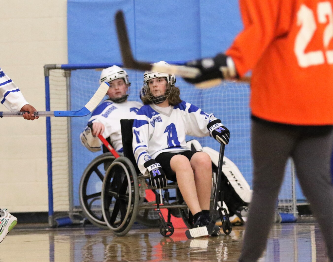 Brainerd floor hockey against St. Paul Humboldt Friday, March 18, 2022, in the State Quarterfinals at Bloomington Jefferson High School.
