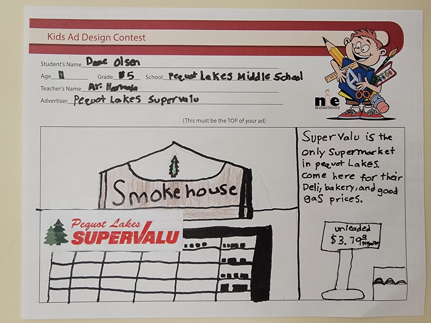 Pequot Lakes Middle School - Mr. Harmala's 5th Grade Class