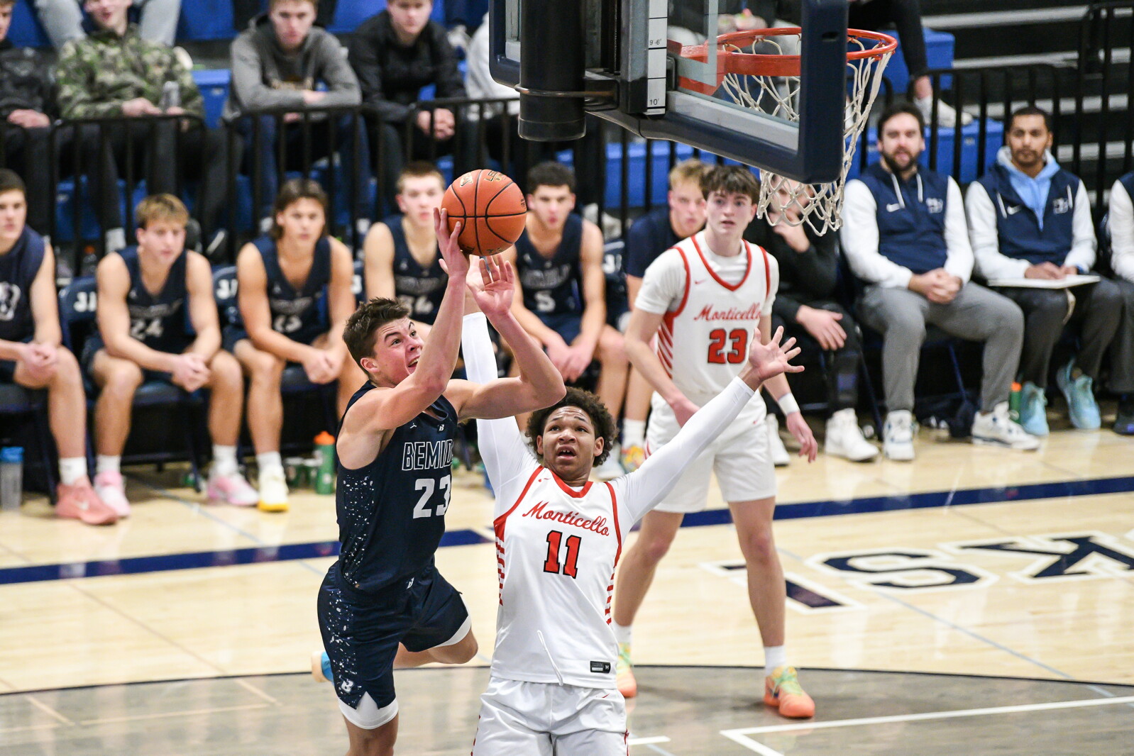 Cade Riewer Bemidji conquers Sauk Rapids-Rice behind Austin Riewer's double-double ...