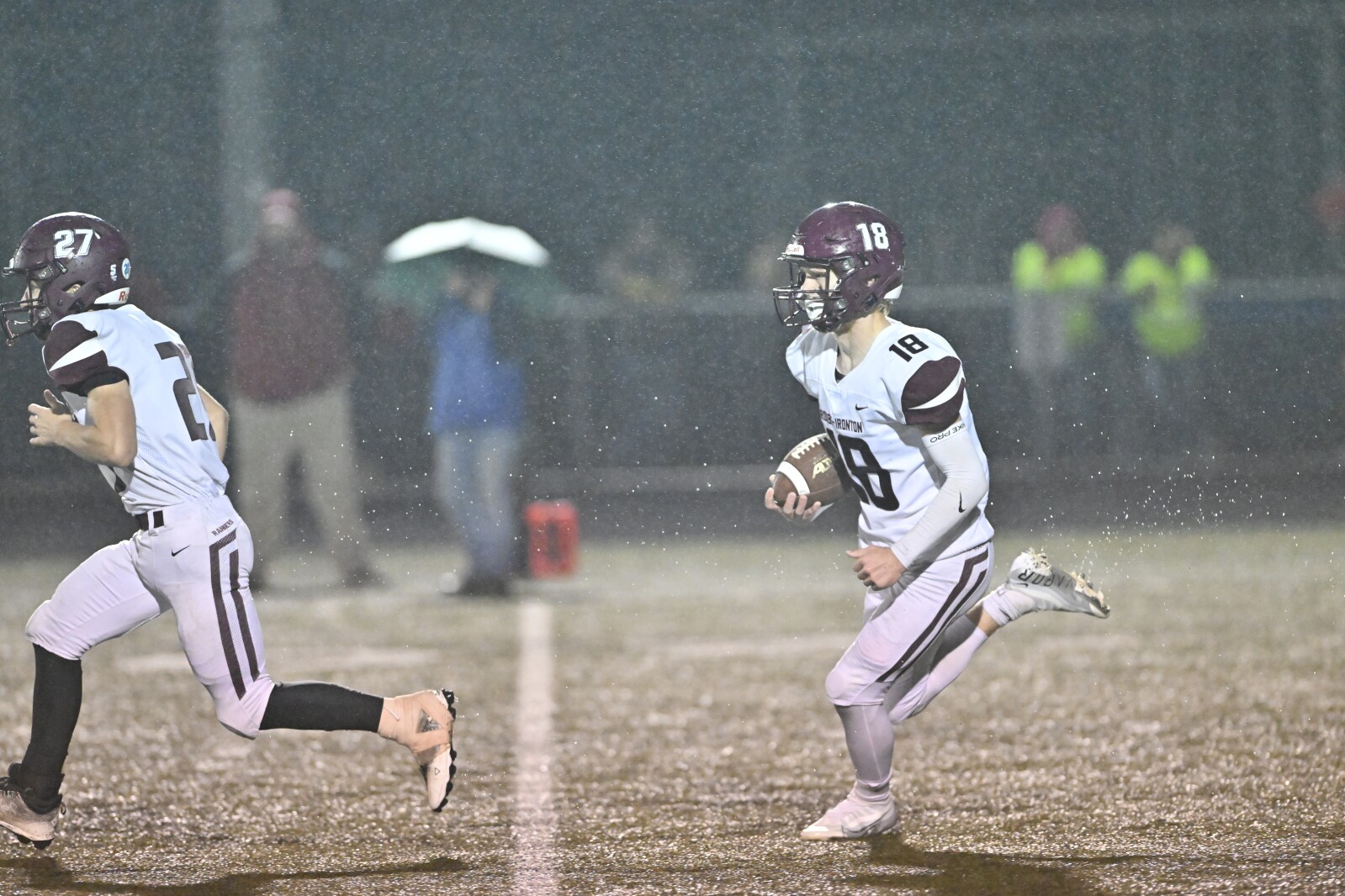 Crosby-Ironton Football vs. Moose lake Willow River and fans at the Section 7A game.