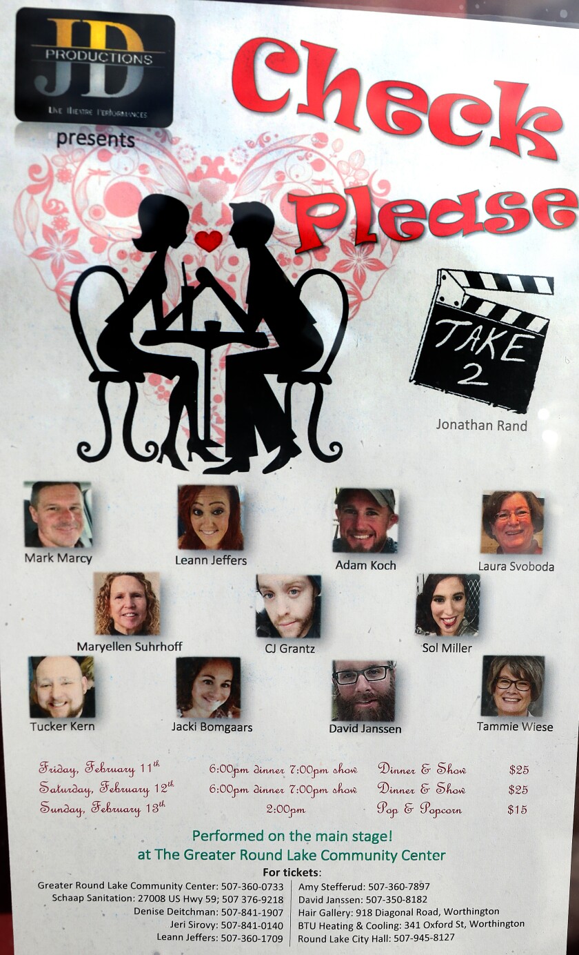 JD Productions Inc. play bill for Check Please Take II.