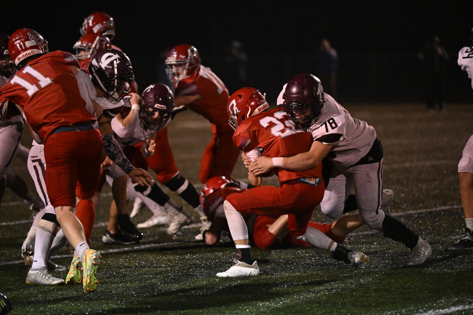 Crosby-Ironton Football vs. Moose lake Willow River and fans at the Section 7A game.