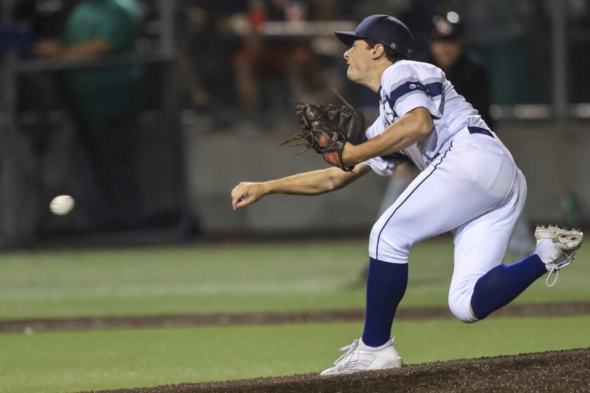 college men play baseball