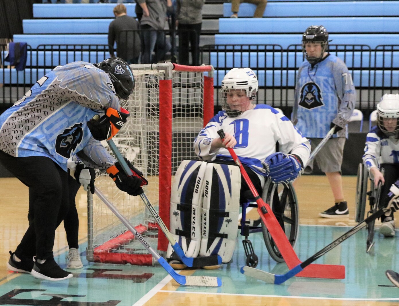 Brainerd vs Dakota United Saturday, March 19, 2022, during the adapted floor hockey state championship game at Bloomington Jefferson High School.
