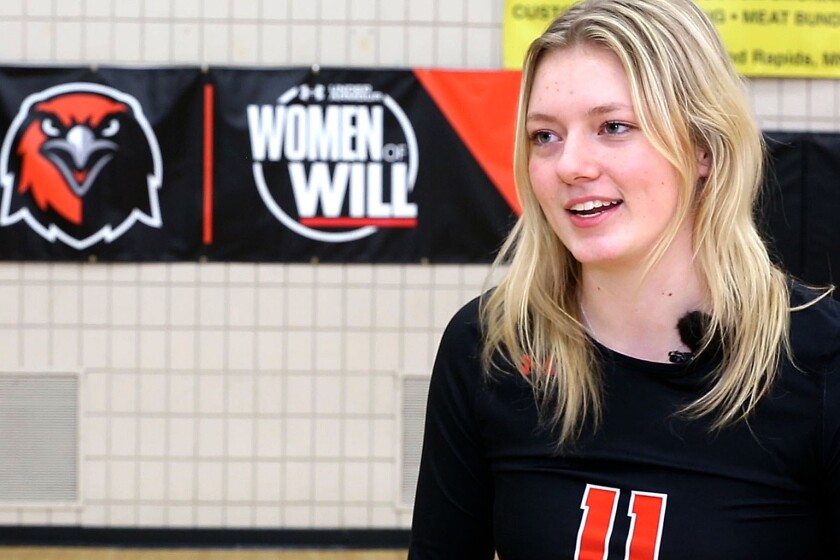 Grand Rapids junior volleyball player Braya LaPlant