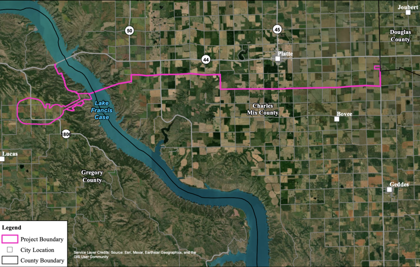 A mock-up of the project footprint.