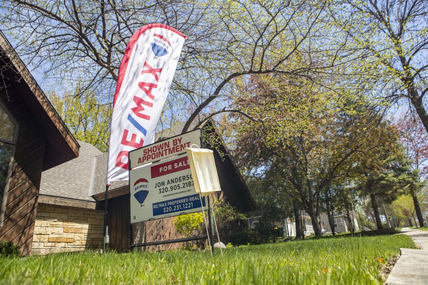 A home sits for sale in downtown Willmar on Wednesday, May 18, 2022.