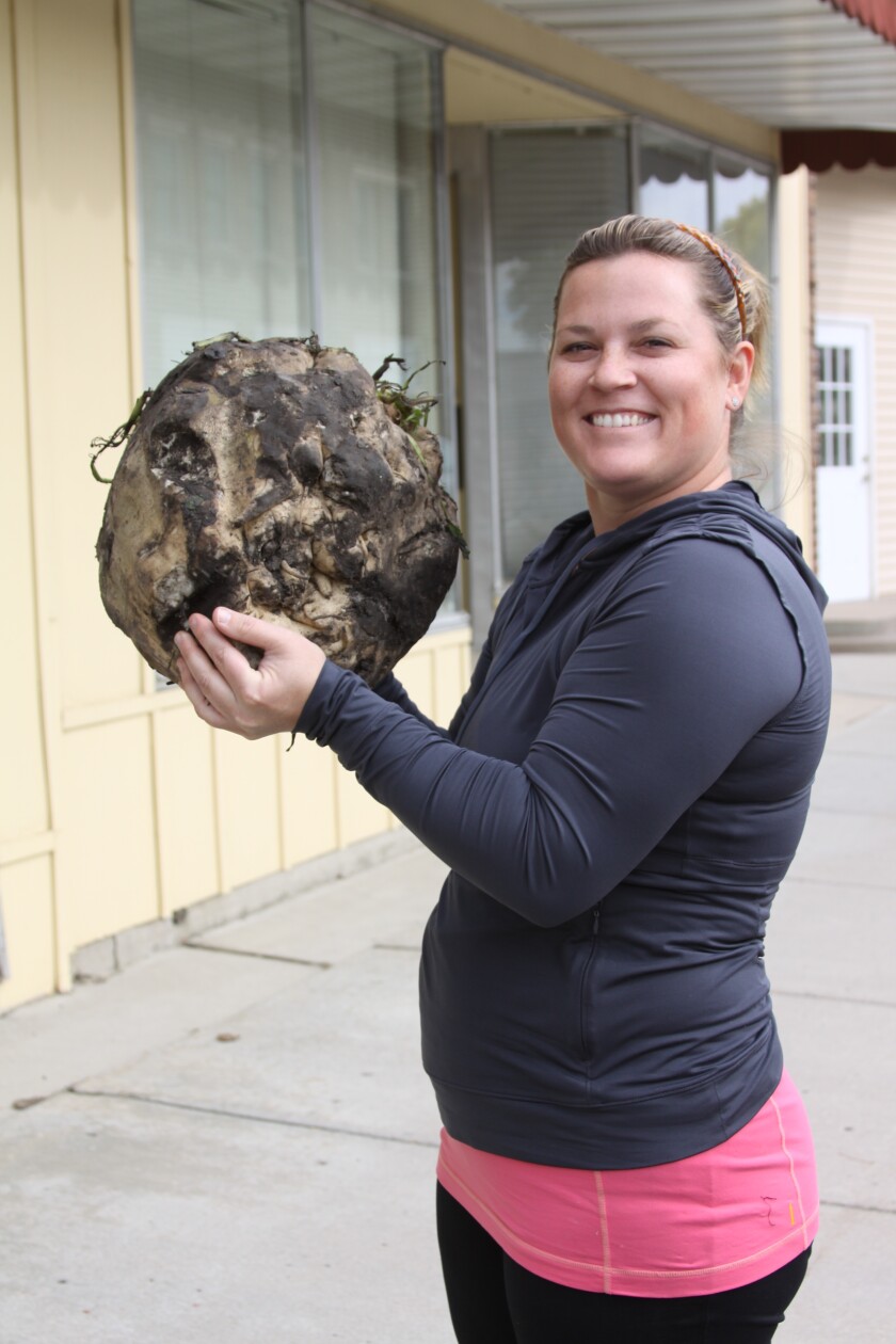 Ashley Stroble with beet