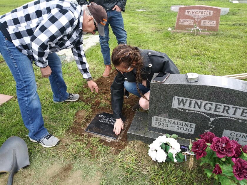 Brynn Hastings, Eric Haider's daughter, says farewell to her father on May 24, 2022.