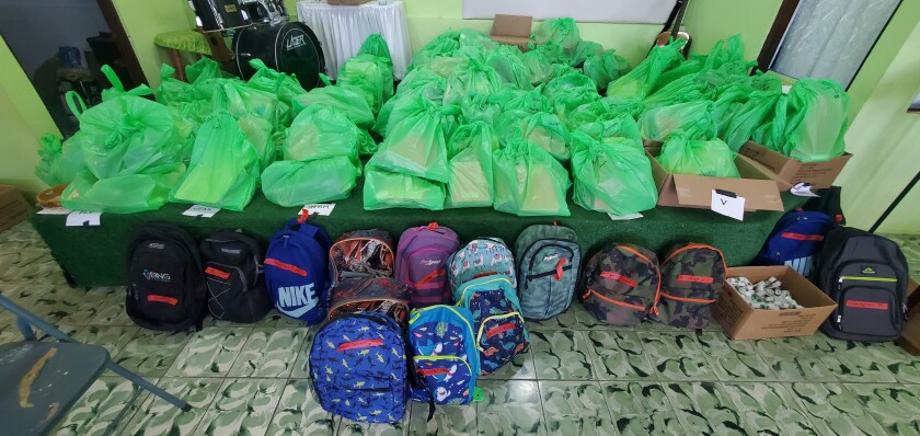 Mission trip backpacks and school supplies.jpg