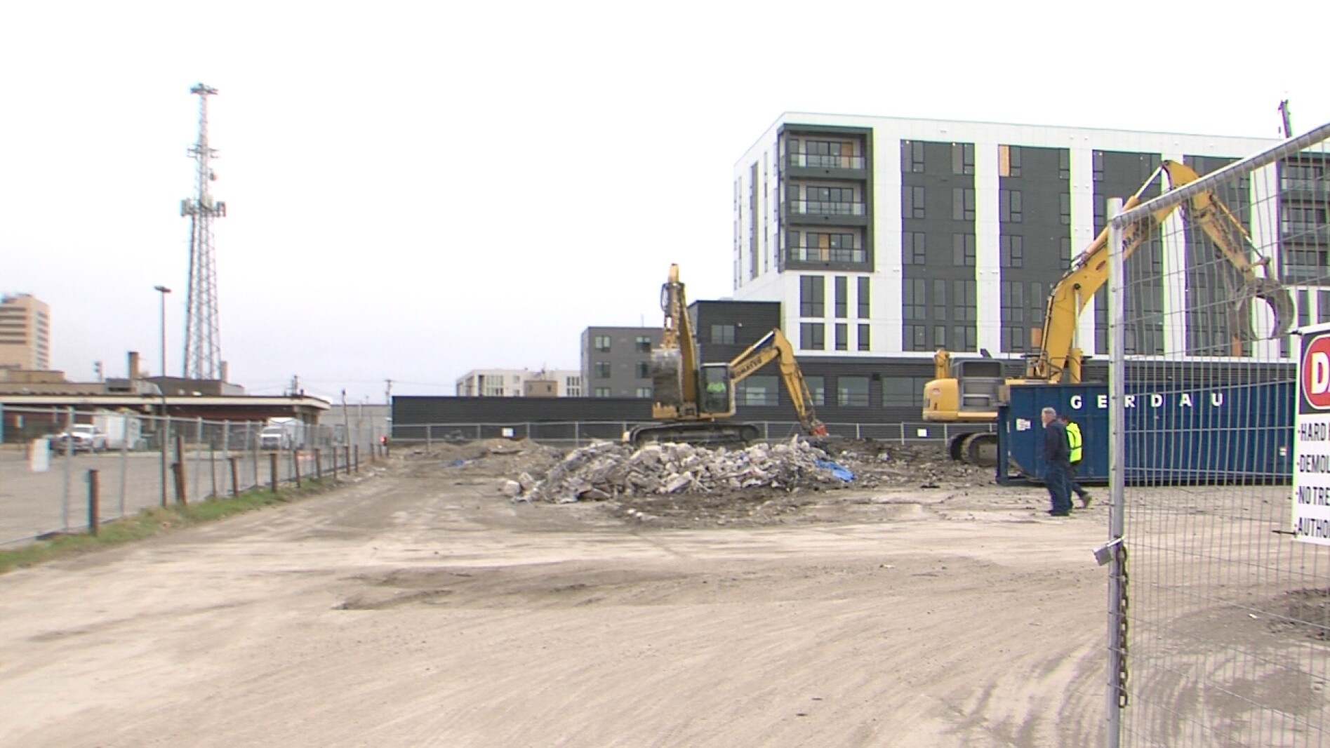 A month later, rubble from Lashkowitz High Rise demolition almost ...
