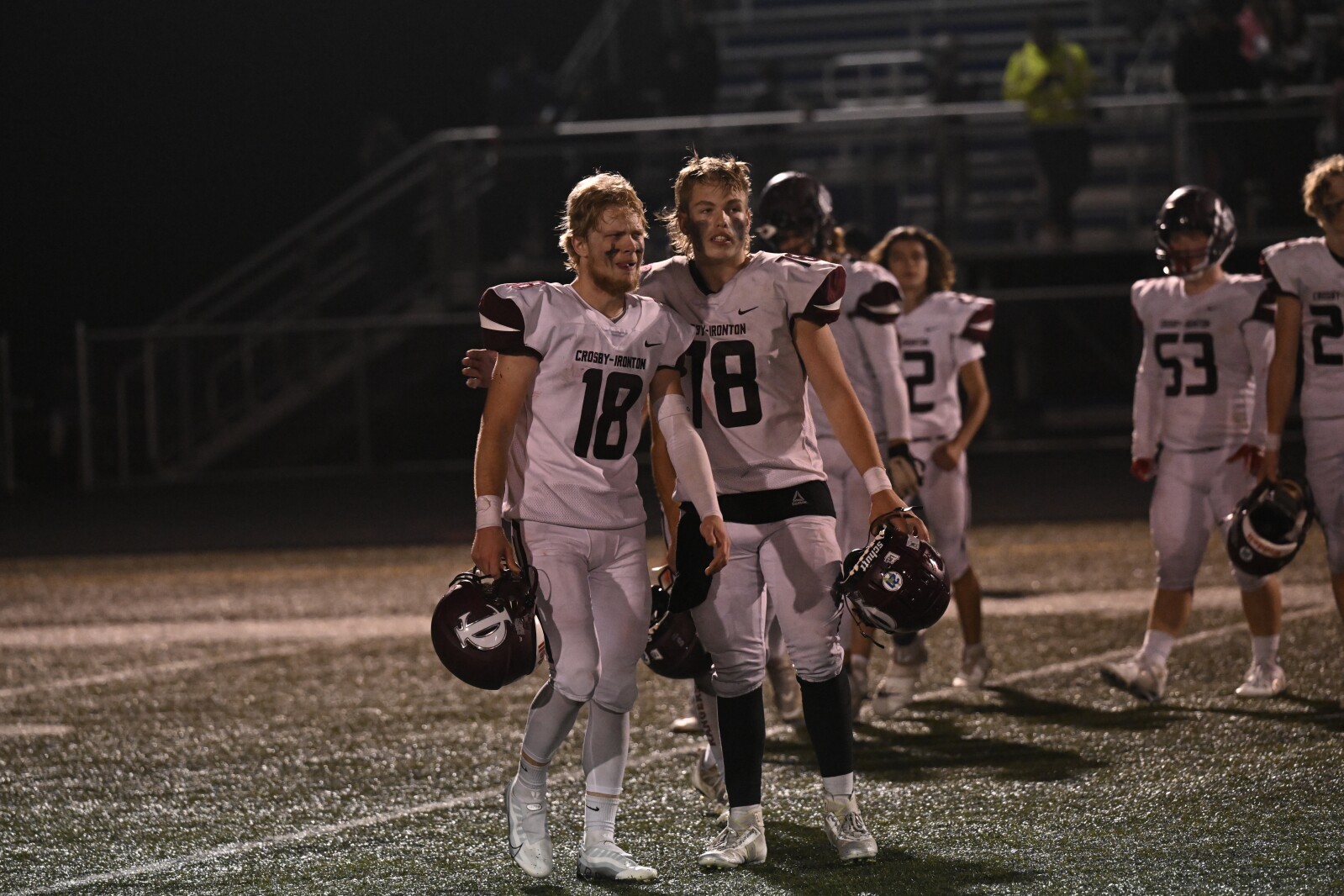 Crosby-Ironton Football vs. Moose lake Willow River and fans at the Section 7A game.