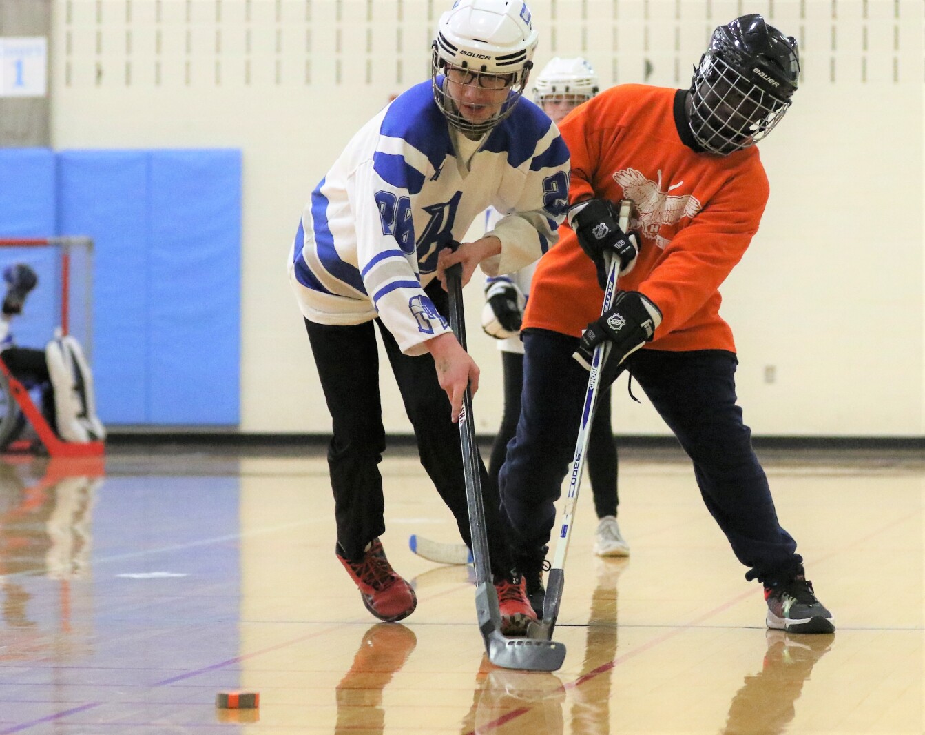 Brainerd floor hockey against St. Paul Humboldt Friday, March 18, 2022, in the State Quarterfinals at Bloomington Jefferson High School.
