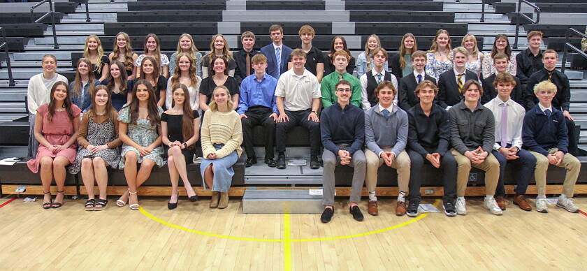 Kallie Rourke 40 students were inducted into the National Honor Society Monday ...