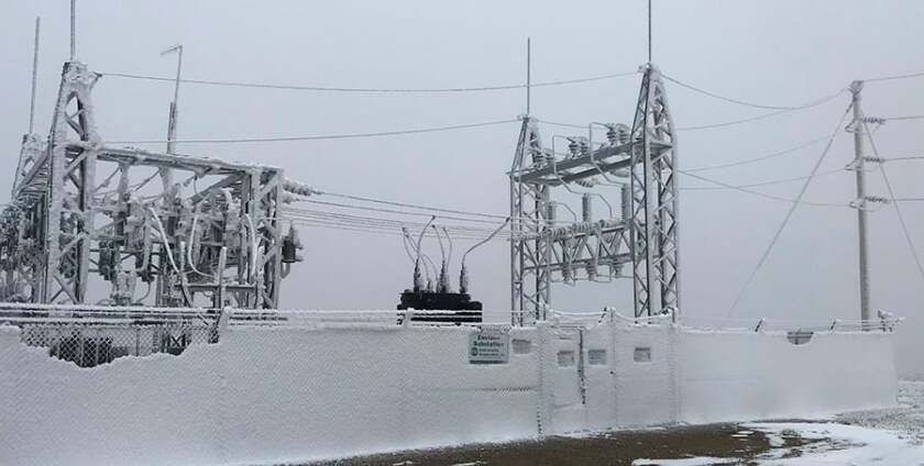 KEM Electric power supplier, a neighboring coop of Dakota Valley Electric Cooperative covered in frost and ice on Feb. 3.jpg
