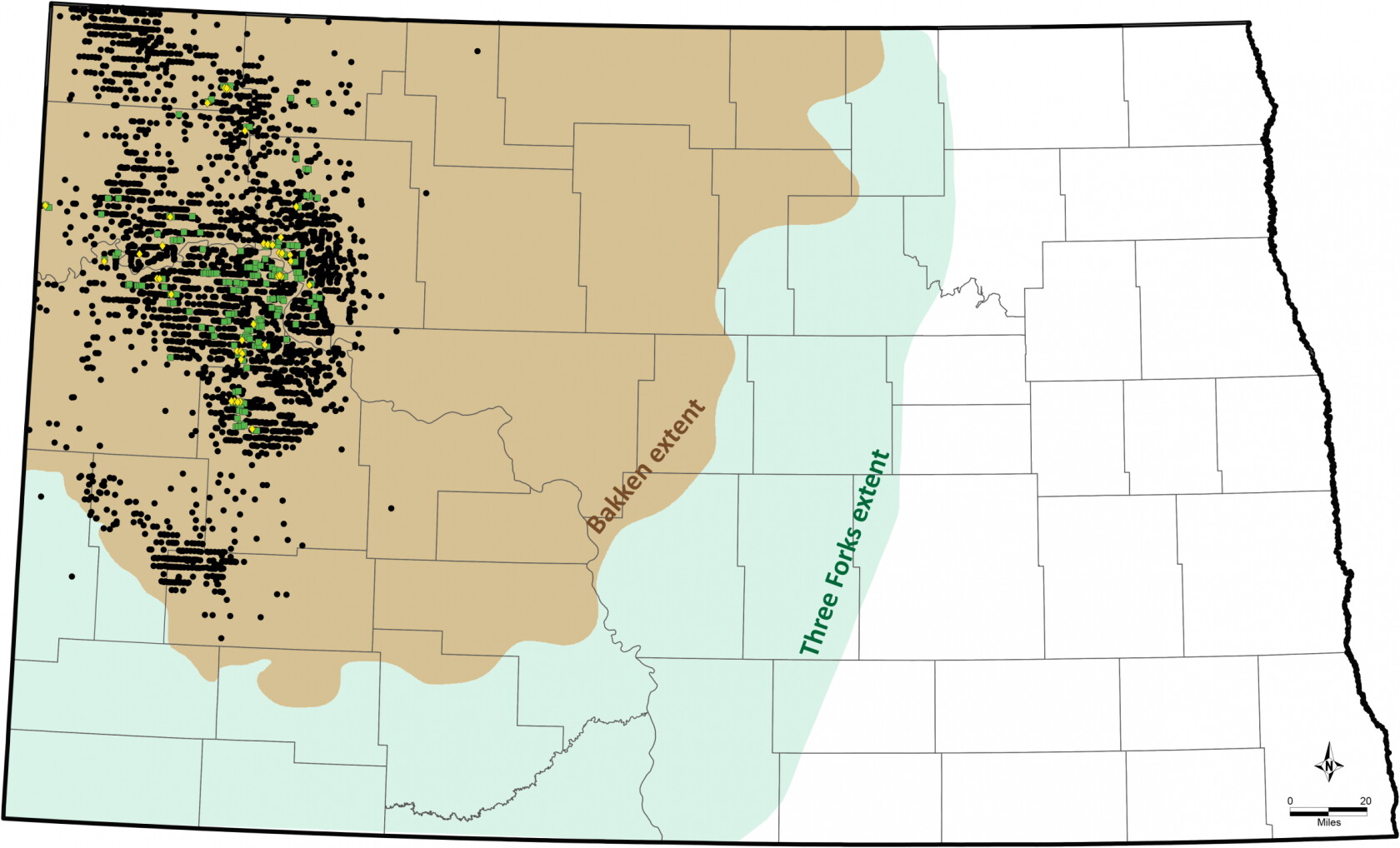Oil Formation Map Millions more barrels of oil remain untapped in western North Dakota ...