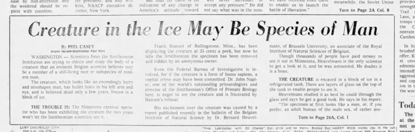 a historical newspaper clipping