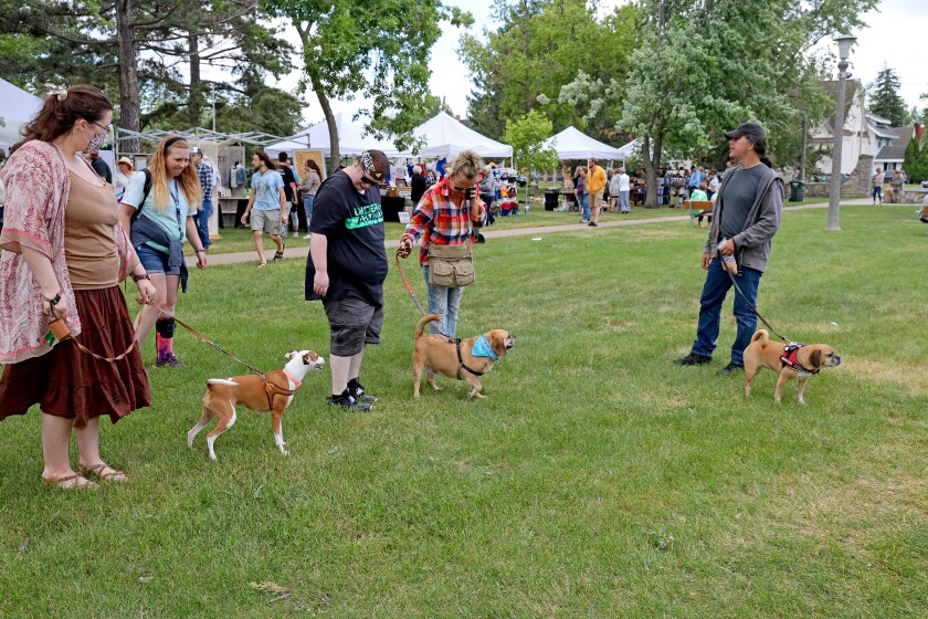 People attend Arts in the Park on Sunday, June 26, 2022, at Gregory Park in Brainerd.
