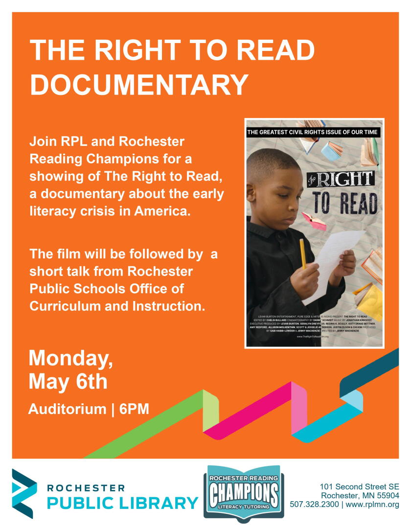 'Right to Read' documentary screening is May 6 - Post Bulletin ...