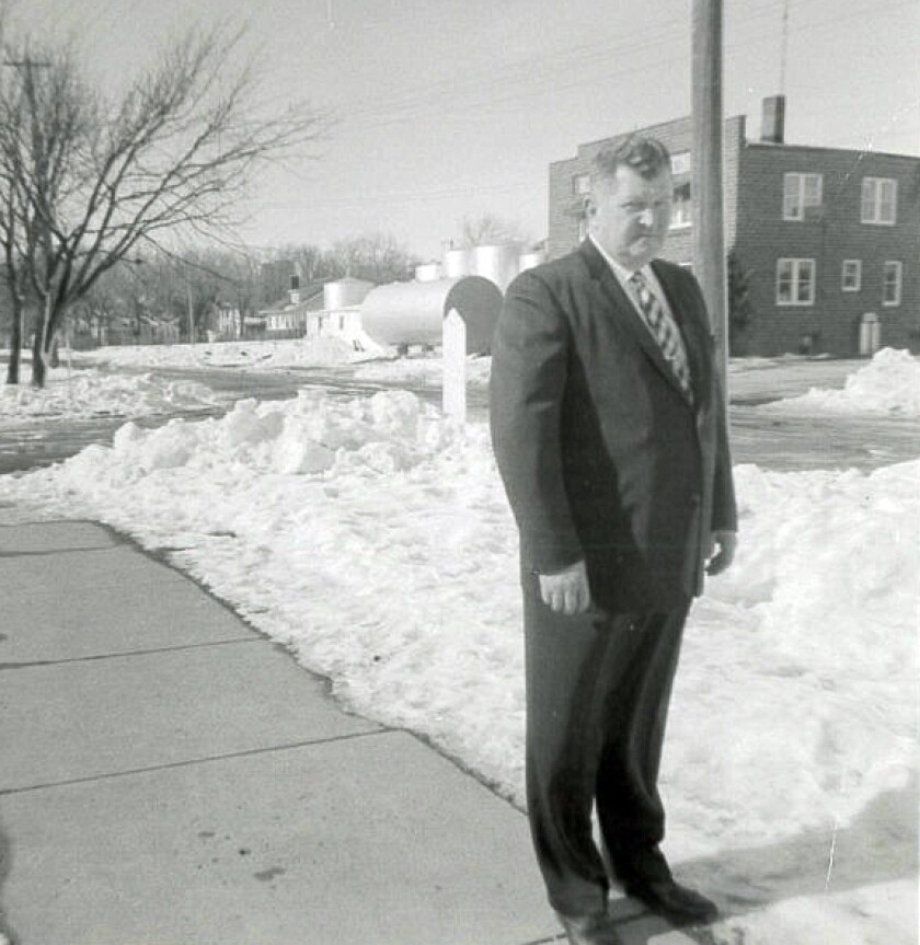 Carl Johannsen, shown in Pipestone, 1959.