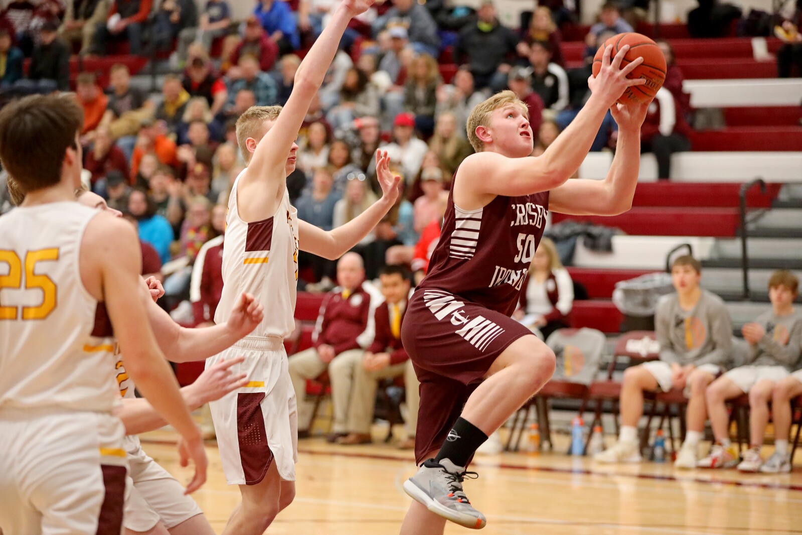Crosby-Ironton boys basketball against Pillager.