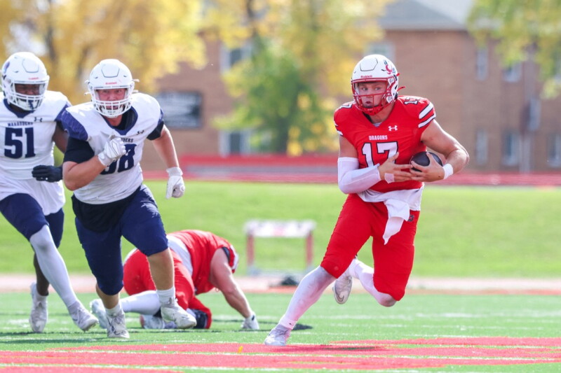 Minnesota State Moorhead quarterback Drew Huebner Throws Six Touchdowns in Victory