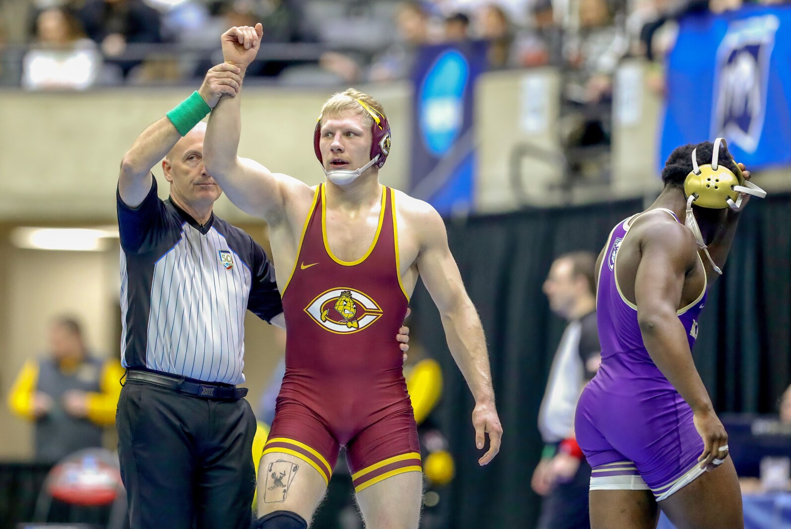 Wrestling Competition 2025 - Athletes Engaged in a Match