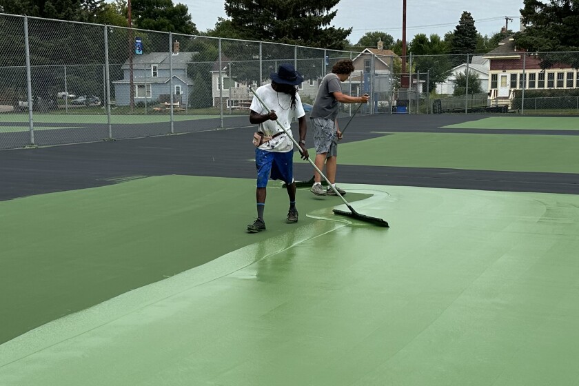 Bollinger Tennis Courts receiving fresh updates Jamestown Sun News Bollinger Tennis Courts receiving fresh updates Jamestown Sun News