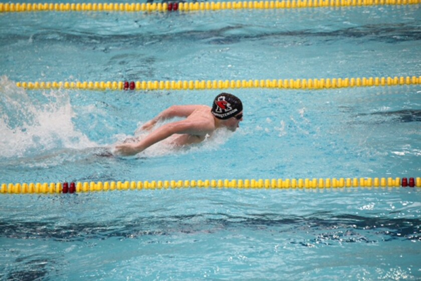 Luke Christenson swimming