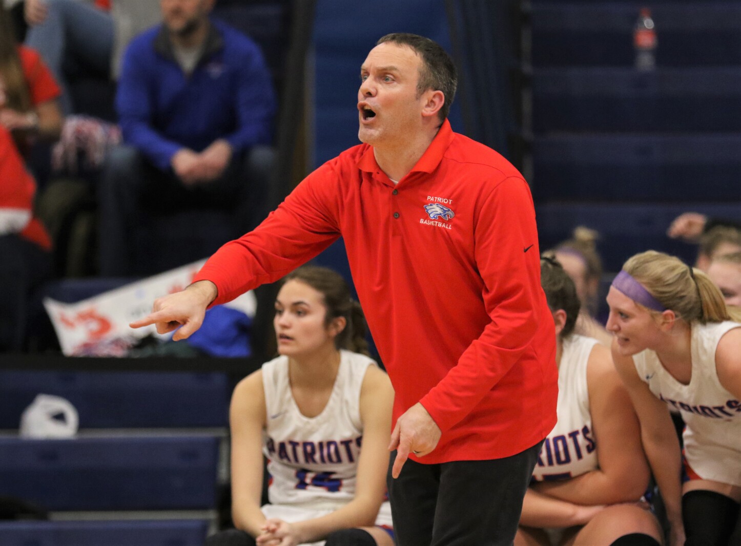 Pequot Lakes Patriots girls basketball during the Class 2A State Tournament..