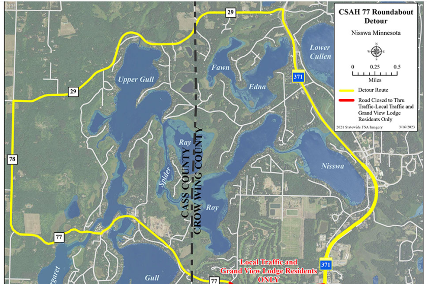 Csah CSAH 77 in Nisswa closes; detour in effect - Pine and Lakes Echo ...