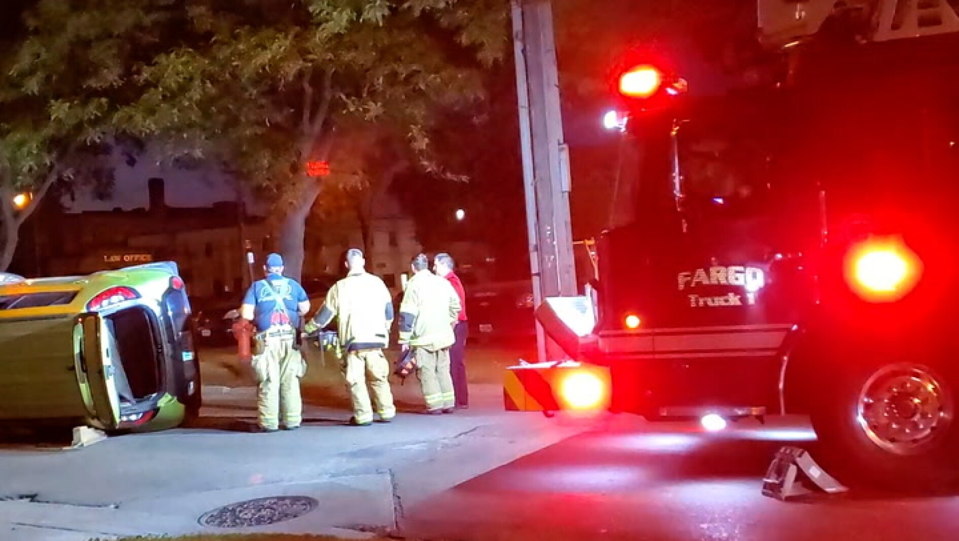 Car flipped onto its side in downtown Fargo crash - InForum | Fargo ...