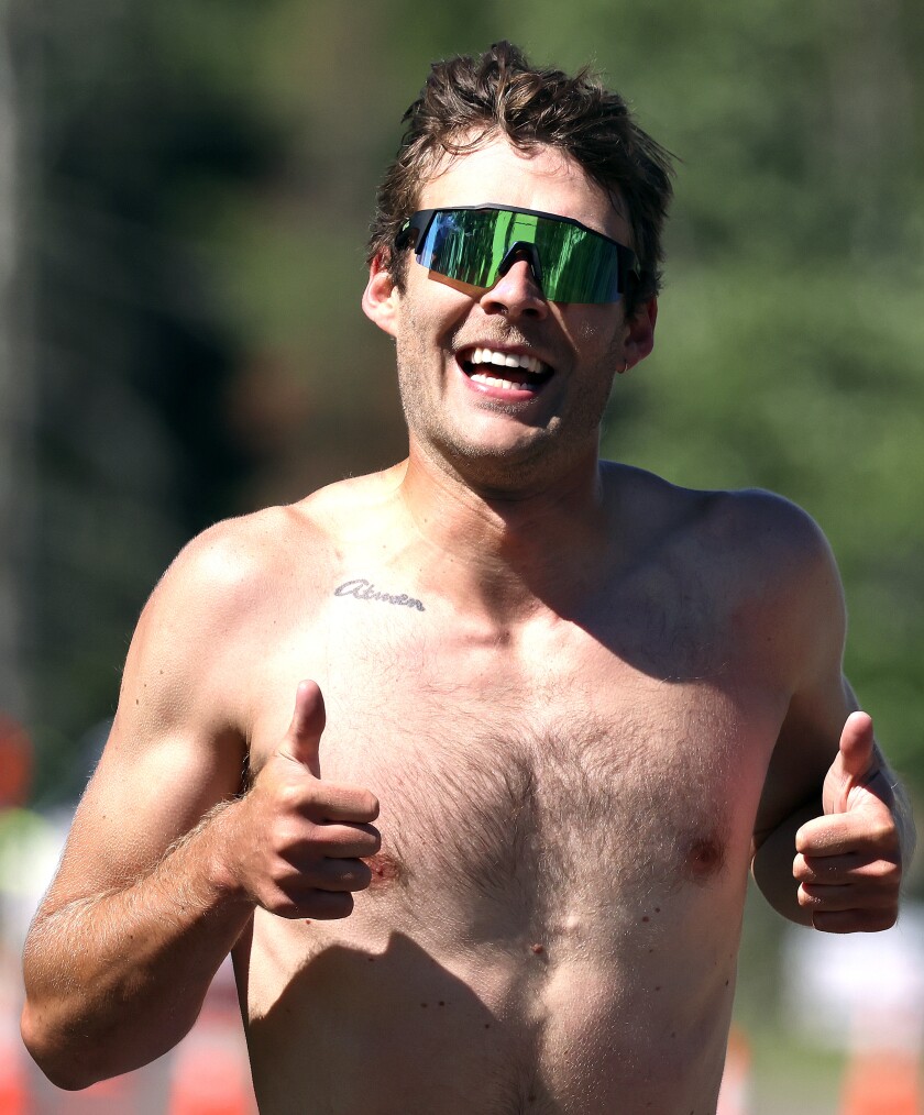 Man running.