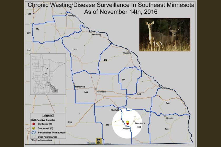 Cwd Positive Map Mn DNR initiates disease response plan after tests confirm 2 CWD ...