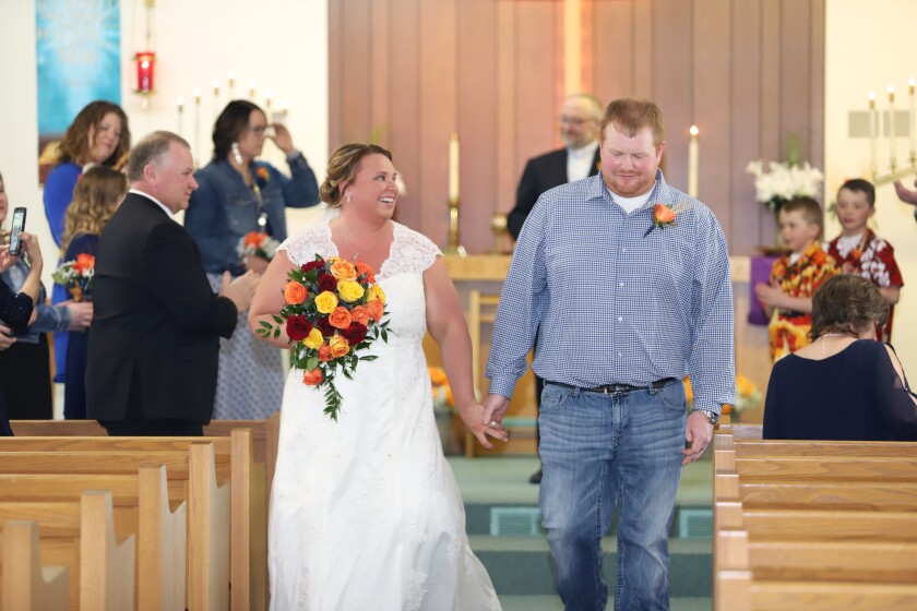 Kayla Kakela Held and Adam - wedding March 21, 2020