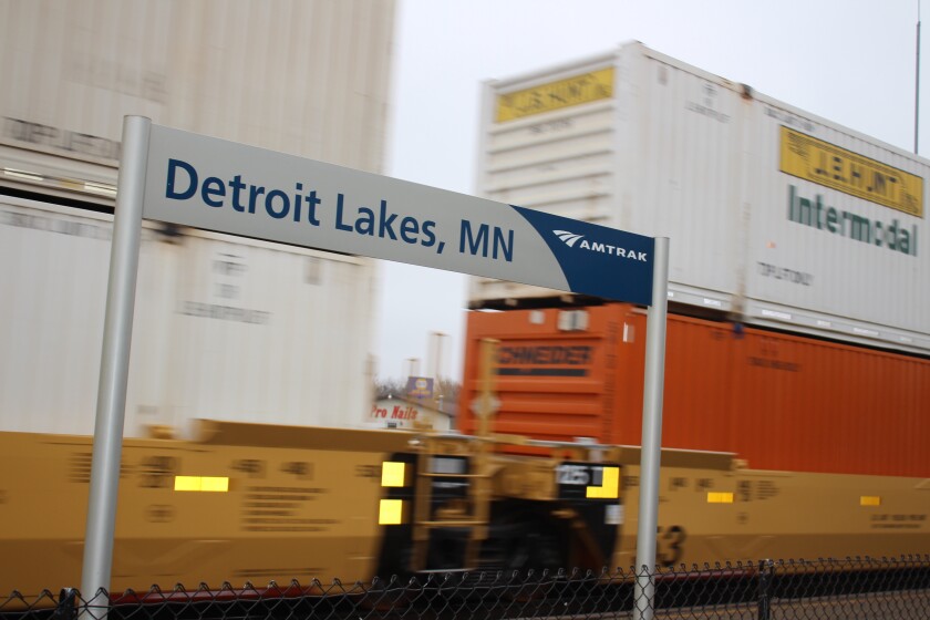 Not only does the Northern Pacific Passenger Depot in Detroit Lakes get used by trains, it is also used as an Amtrak stop. Mattie Hjelseth/Tribune