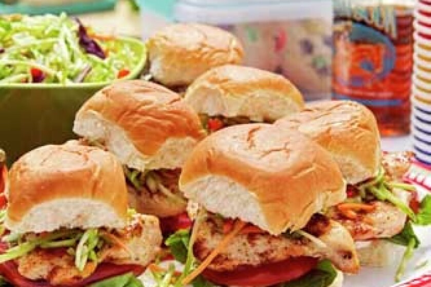 Baja Chicken and Slaw Sliders