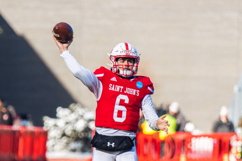 St. John's football notebook: QB Aaron Syverson ready to test shoulder ...