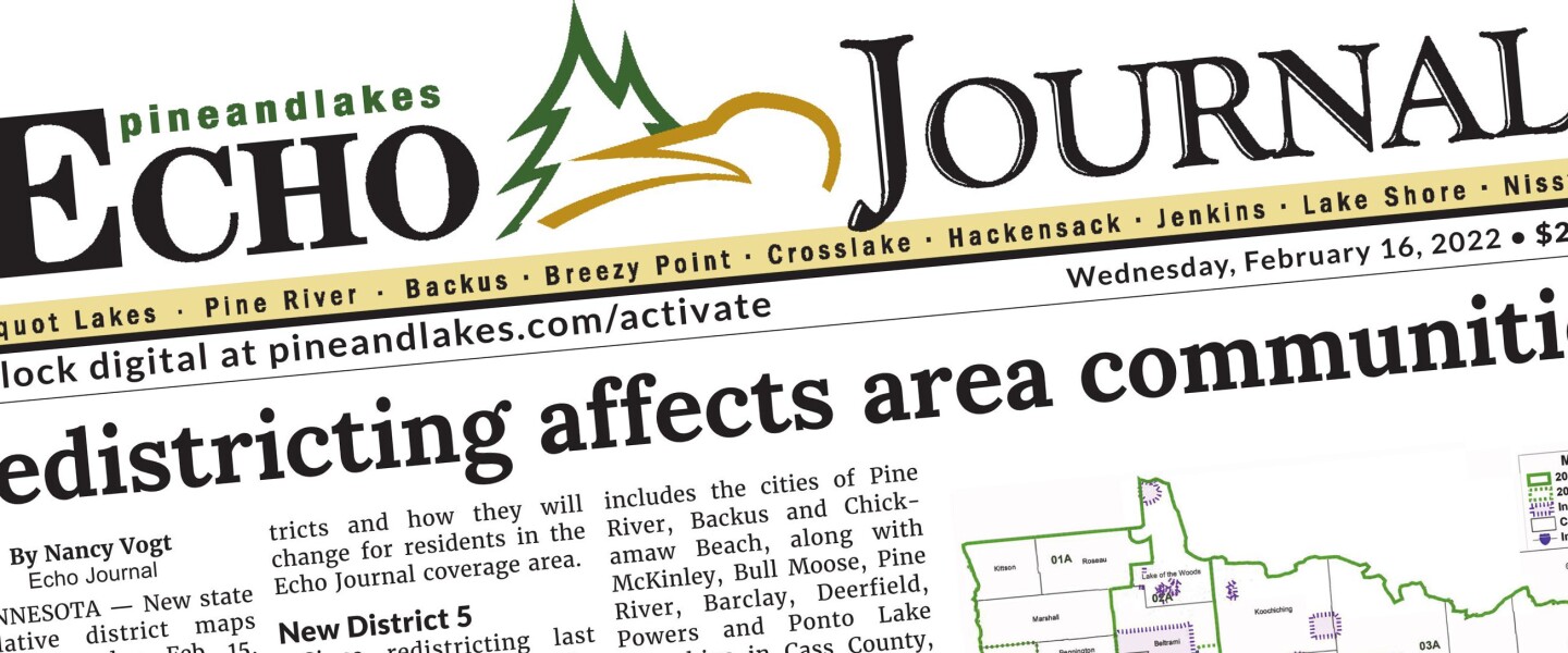 Pine and Lakes Echo Journal masthead