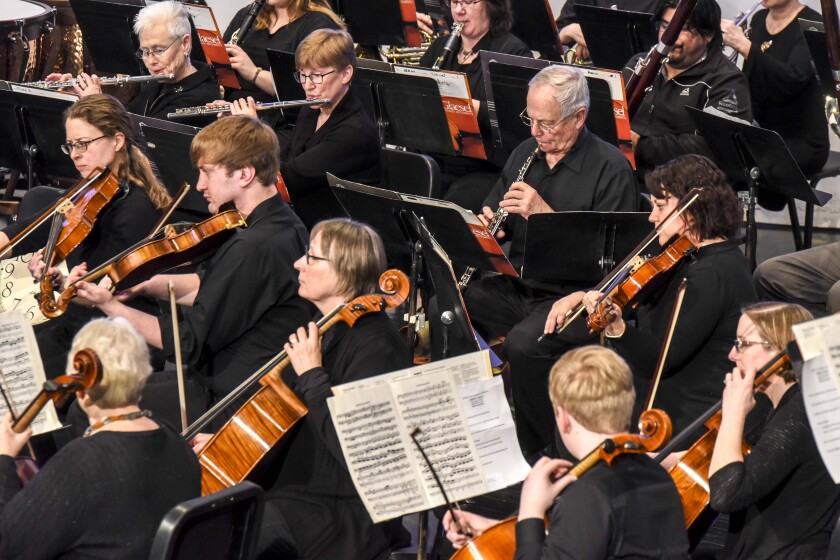The Willmar Area Symphonic Orchestra performs a concert for third-grade students Friday at the Willmar Education and Arts Center.